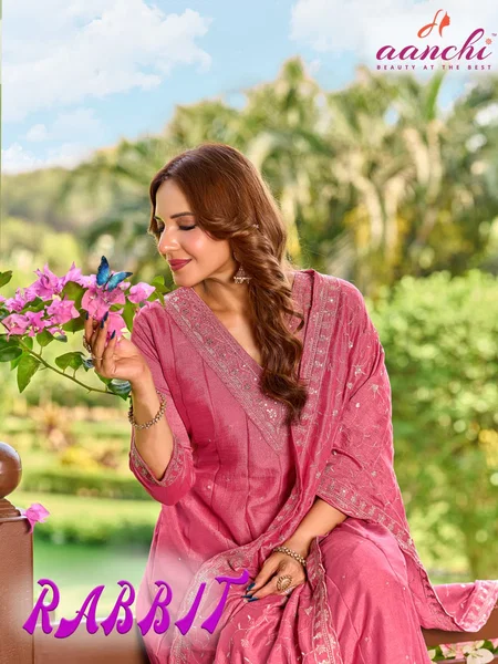 Rabbit By Aanchi Vichitra Silk Wholesale Anarkali Kurtis Collections